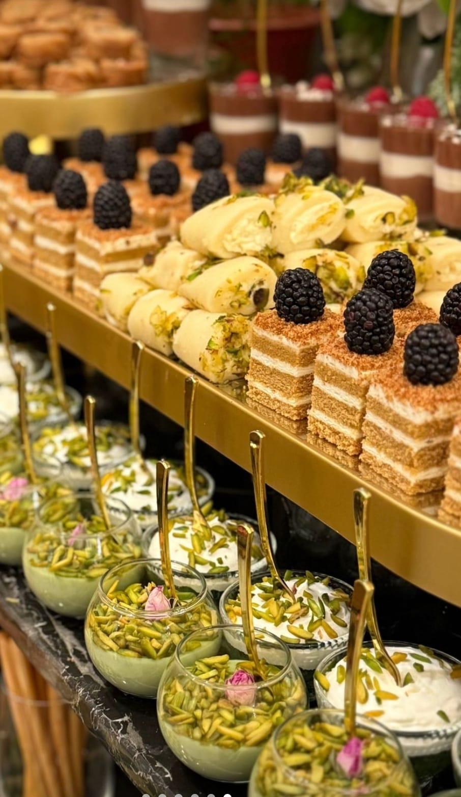 Dessert and beverage station for a premium event